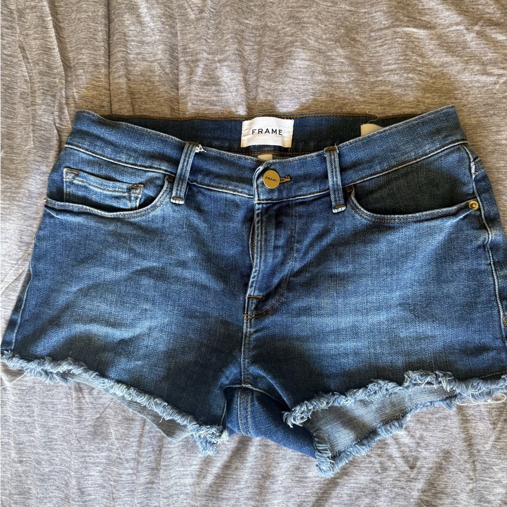 Frame Denim Blue Cutoff Shorts